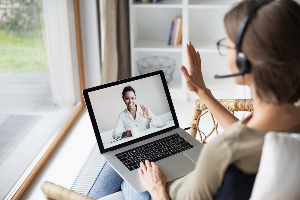 Video call between doctor and patient