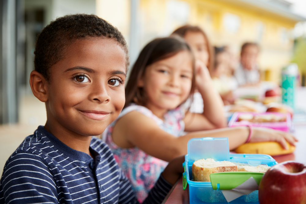 Children eating lunch
