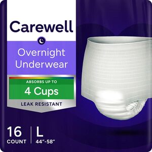 Carewell Overnight Underwear, Large