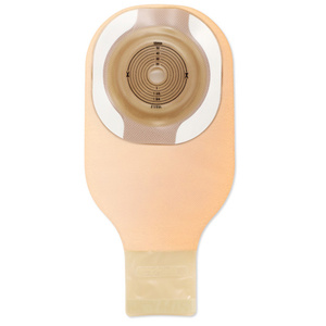 CeraPlus Soft Convex One-Piece Drainable Ostomy Pouching System, Lock 'n Roll Microseal Closure, Filter, Adhesive Border, Transparent, Cut-to-fit up to 1-1/2" Opening