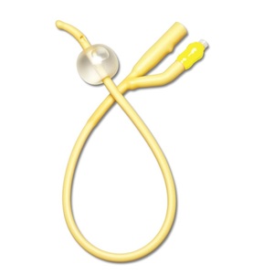 Medline Silicone-Elastomer Coated Latex Foley Catheter with Coude Tip, 2-Way, 20 Fr, 10 mL