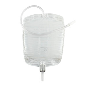 Coloplast Conveen Security+ Contoured Leg Bag, 28 oz Large, Pre-Attached 18" Anti-Kink Tubing, Anti-Reflux Valve, Latex-Free, Soft Cloth Backing