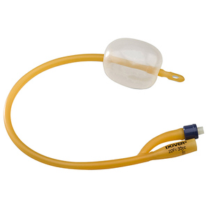Dover Coude Tip Hydrogel Coated Latex Foley Catheter, 2-Way, 18 Fr, 30 cc