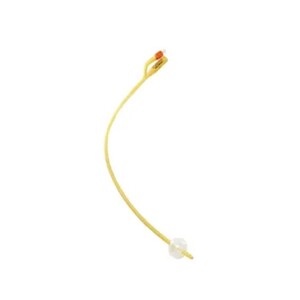 Dover 2-Way Hydrogel Coated Latex Coude Tip Urethral Urinary Catheter, 20FR, 30ML