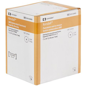 AMD Antimicrobial Foam Disc, 1" Diameter, 7mm Hole