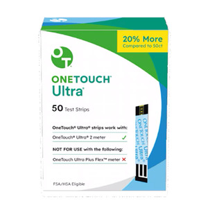 OneTouch Ultra Blue Blood Glucose Test Strip (50 count)