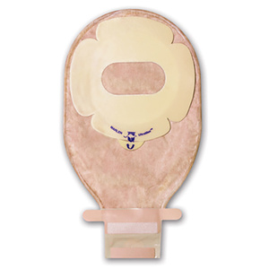 MegaMax 10” Flat, Extended Wear, One-Piece Drainable Pouch, 1-1/2” x 2” Oval Opening, Opaque