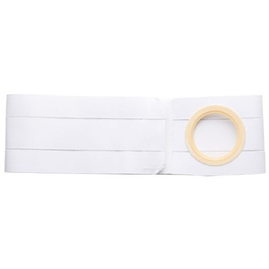 4" White, Regular Elastic, Nu-Form Belt, Prolapse Flap, Small, 2-3/4" Center Opening