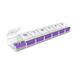 Apothecary Products Inc 7-day Push Button Pill Reminder 2" x 8-3/4" Extra-large
