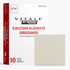 Vitale STRONG Calcium Alginate Dressings, 4" x 4"