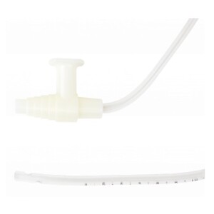 Dynarex Single Suction Catheter, Adult Graduated Catheter with Control Valve, 12FR
