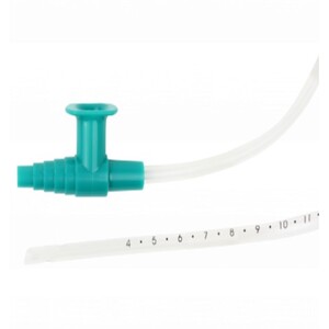 Dynarex Single Suction Catheter, Adult Graduated Catheter with Control Valve, 14FR