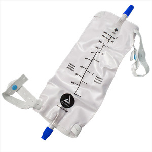 Urinary Leg Bags, Sterile, Large, 1000ml with Valve