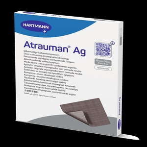 Atrauman Ag Non-Adherent Wound Contact Layer with Silver, 4" x 4" / 10cm x 10cm