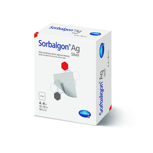 Sorbalgon Calcium Alginate Dressing with Silver, 4" x 5" / 10cm x 10cm Sorbalgon Calcium Alginate Dressing with Silver, 4" x 5" / 10cm x 10cm