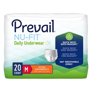 Prevail Nu-Fit Underwear, Medium (34 in - 46 in)