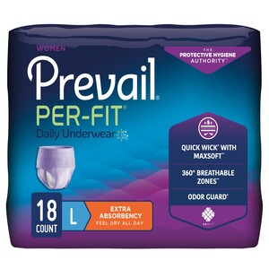 Prevail Per-Fit Protective Underwear for Women, Large, 44" - 58"