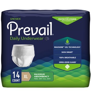 Prevail Super Plus Underwear, X-Large, 58" - 68"