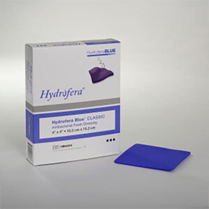Hydrofera Blue Foam Dressing without Border, 4" x 4".