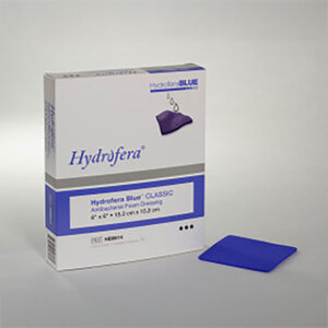 Hydrofera Blue Foam Dressing without Border, 6" x 6".