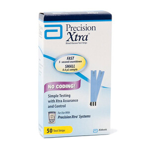 Precision Xtra End/Top-fill Blood Glucose Test Strip (50 count)