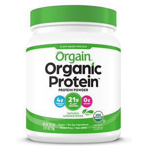 Orgain Organic Protein Plant Based Powder, Natural Unsweetened, 25.3 oz