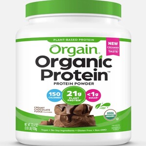 Orgain Organic Protein Plant Based Powder, Creamy Chocolate Fudge Flavored, 32.4 oz