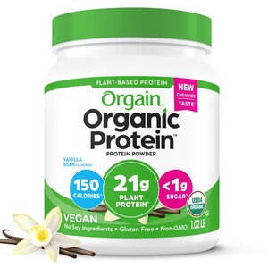 Orgain Organic Protein Plant Based Powder, Sweet Vanilla Bean Flavored, 16.3 oz