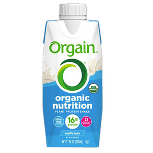 Orgain Organic Nutrition Plant-Based Shake, Sweet Vanilla Bean, 11 fl oz