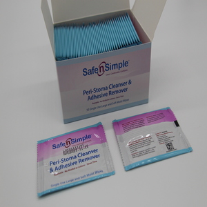 Peri-Stoma Cleanser and Adhesive Remover Wipe, Sting-free