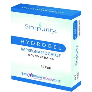 Safe N Simple Simpurity Impregnated Hydrogel Gauze 2" x 2"
