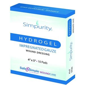 Safe N Simple Simpurity Impregnated Hydrogel Gauze 4" x 5"