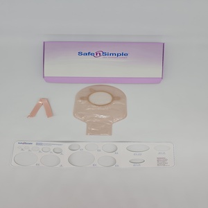 Safe N Simple LLC 9" Drainable 2-Piece Pouch, Beige, 57mm, 2-1/4" Flange, With Belt Tabs, and One Curved Tail Closure
