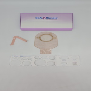 Safe N Simple LLC 9" Drainable 2-Piece Pouch, Beige, 70mm, 2-3/4" Flange, With Belt Tabs, and One Curved Tail Closure