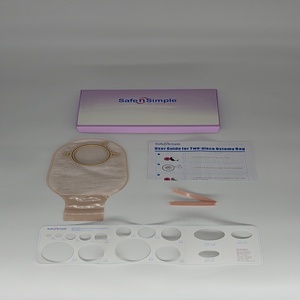 Safe N Simple LLC 12" Drainable 2-Piece Pouch, Beige, 70mm, 2-3/4" Flange, With Belt Tabs, and One Curved Tail Closure