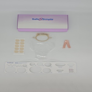 Safe N Simple 12" Drainable 2-Piece Pouch, Transparent, With Filter, 70mm, 2-3/4" Flange, With Belt Tabs, and One Curved Tail Closure