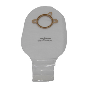 Safe N Simple 12" Drainable 2-Piece Pouch, Transparent, 50 mm, 2" Flange, with Belt Tabs, and Velcro Closure-- REPLACES RRSNS7312134