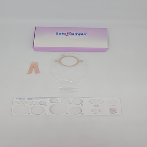 Safe N Simple 12" Drainable 2-Piece Pouch, Transparent, 70mm, 2-3/4" Flange, With Belt Tabs, and One Curved Tail Closure