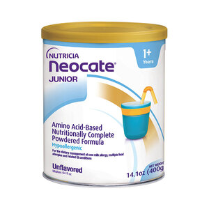 Nutricia North America Neocate Junior Pediatric Nutrition Unflavored Powder 14Oz Can, Amino acid-based, 478Cal/100g, Hypoallergenic
