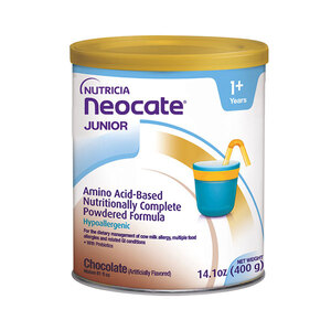 Nutricia North America Neocate Junior Pediatric Nutrition Chocolate Powder 14Oz Can, Amino acid-based, 478Cal/100g, Hypoallergenic