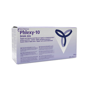Nutricia North America Phlexy-10 System Supplements Drink Mix 20g Packet, 69 Calories, Blackcurrent/Apple, Phenylalanine-free