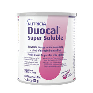 Nutricia North America Super Soluble Duocal Powdered Medical Food 400g Can, Fat and Carbohydrate-based, 492Cal/100g, Gluten-, Lactose, Sucrose, and Fructose-free
