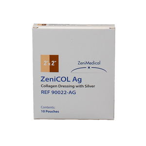 Zeni Medical ZeniCOL Ag 2" x 2" collagen dressing with silver