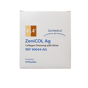 Zeni Medical ZeniCOL Ag 4" x 4" collagen dressing with silver